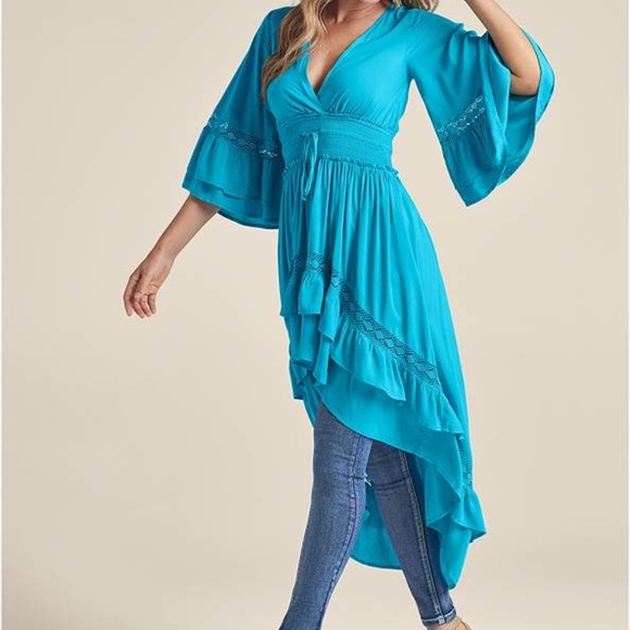 NEW WITH OUT TAGS(TOO SMALL ON ME :( ) VENUS LACE TIERED MAXI TOP SIZE M (8-10) - Picture 1 of 3